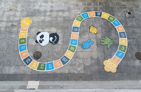 渭南地面游戏彩绘