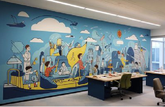 渭南办公室墙绘的特点。