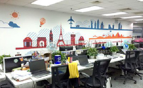 渭南教你设计办公室墙绘的方法。